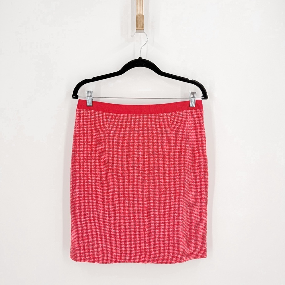 Boden Red Textured Skirt